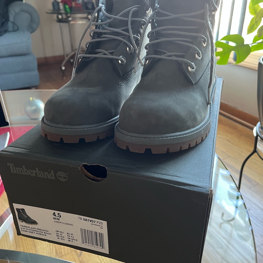 Timberland Dark Gray Lace-Up Boots - Picture 2 of 7